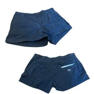 Vintage Y2K Aeropostale Navy Utility Cargo Booty Shorts  / Size 11/12 -